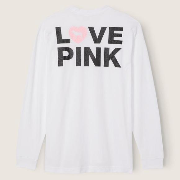 PINK VS Cotton Long Sleeve Tee Shirt NWOT - Picture 2 of 5